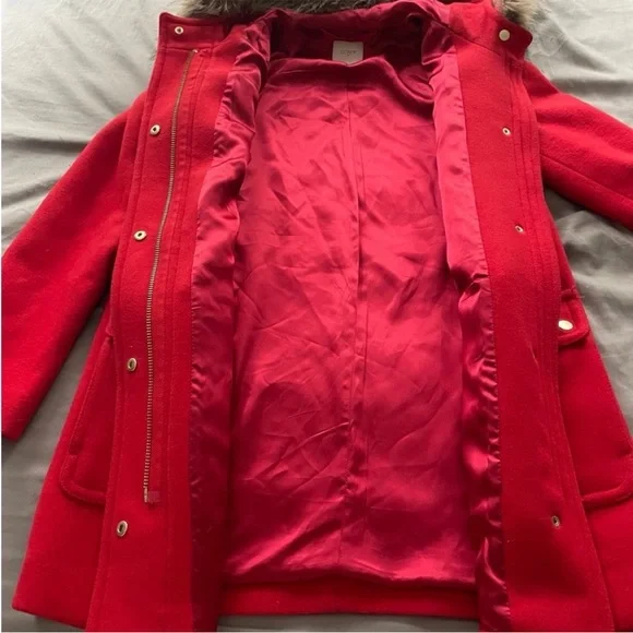 J.Crew Red Chateau Parka Wool-blend Coat 6 - Picture 4 of 10